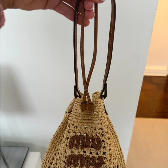 Miu Miu Beige Crochet Mini Bag - Picture 2 of 4